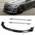 thumbnail interactive-video image 1 of Glossy Black Front Splitter Bumper Lip Spoiler Kit With Strut Rods For Infiniti G37 Coupe/Sedan 1 of 5