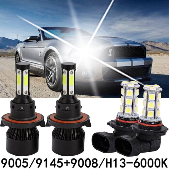 Fit For 2005-14 Ford F-150 F-250 Faros LED Hi/Lo Beams + Luces Antiniebla 6000K