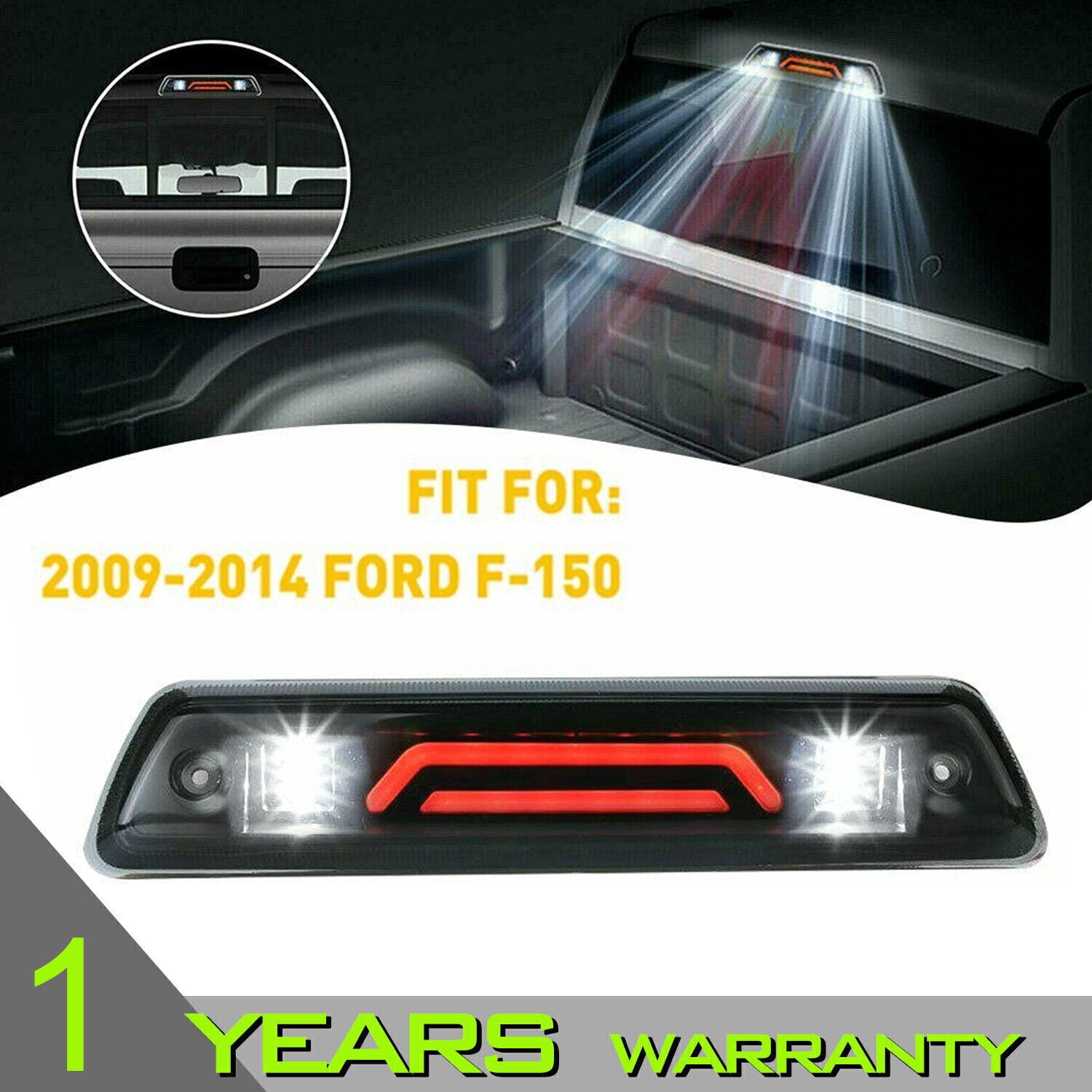 Fit For 2009-2014 Ford F-150 Pickup Truck Rear Third 3rd Brake Light Tail Lamp