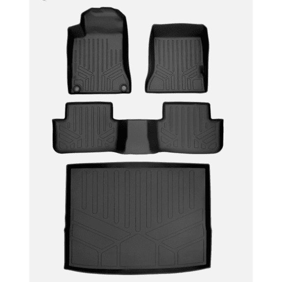 Fit For 2015-2020 GLA 2 Row Black Floor Mat Set & Cargo Liner Set