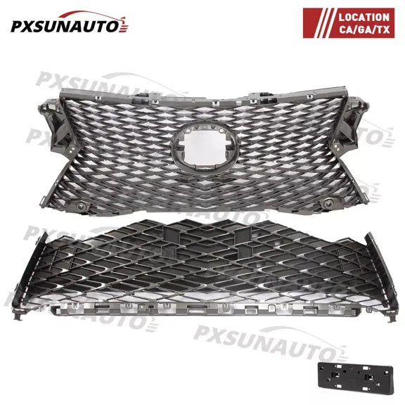 Fit For 2016-2019 Lexus RX350 RX450H F Sport Front Bumper Grille Grill Black