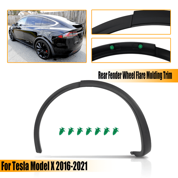 Fit For 2016-2023 Tesla Model X Rear Fender Wheel Flare Molding Trim Left Side