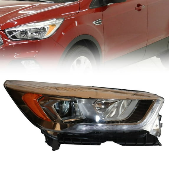 Fit For 2017 2018 2019 Ford Escape Right Passenger Halogen w/ LED Headlight Lamp