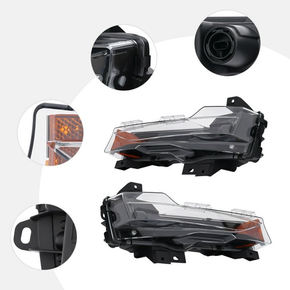 Fit For 2017-2023 Tesla Model 3 Model Y Front Left & Right Fog Lights Halogen Driving Lamps Pair