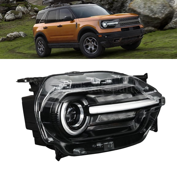 Fit For 2021 2022 2023 2024 Ford Bronco Sport Led Headlight Passenger Right Side