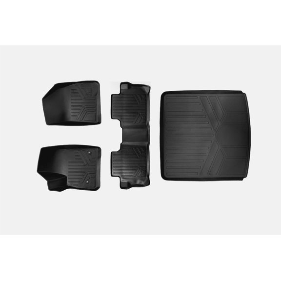 Fit For Acadia 2017-2021 (Bench Seats) Floor Mats Cargo Liner Set Black