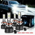 thumbnail image 1 of Fit For CHEVY SILVERADO 1500 2500 HD (1999-2006) LED Headlight Bulbs,9005/HB3 High Beam + 9006/HB4 Low Beam ,Pack of 4,SHENKENUO, 1 of 7