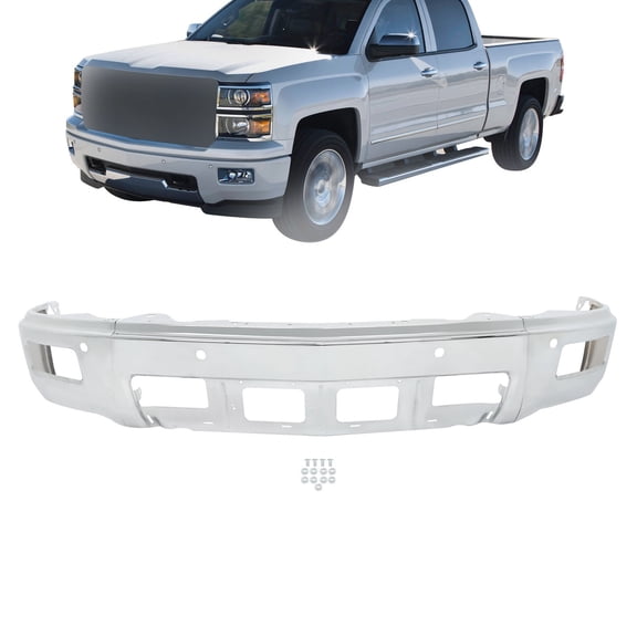 Fit For Chevrolet Silverado 1500 2014-2015 Split Front Bumper W/ Sensor Holes
