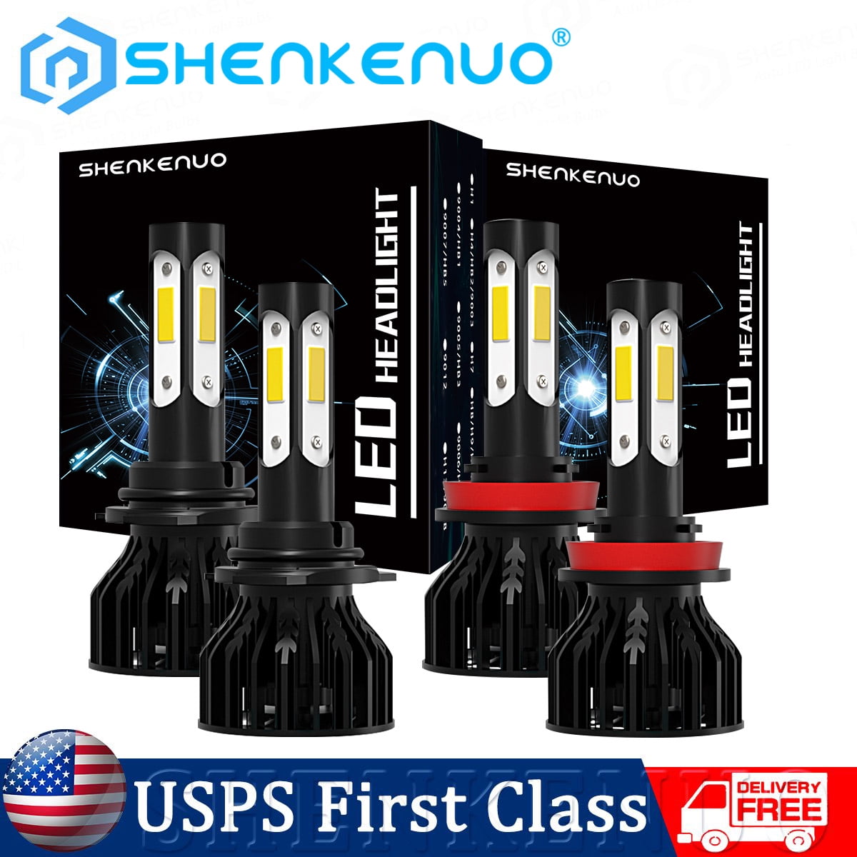 LED Bulb Headlight Kit Hi/Low Beam 9005 6000K White For 2016-2018 - Foto 4