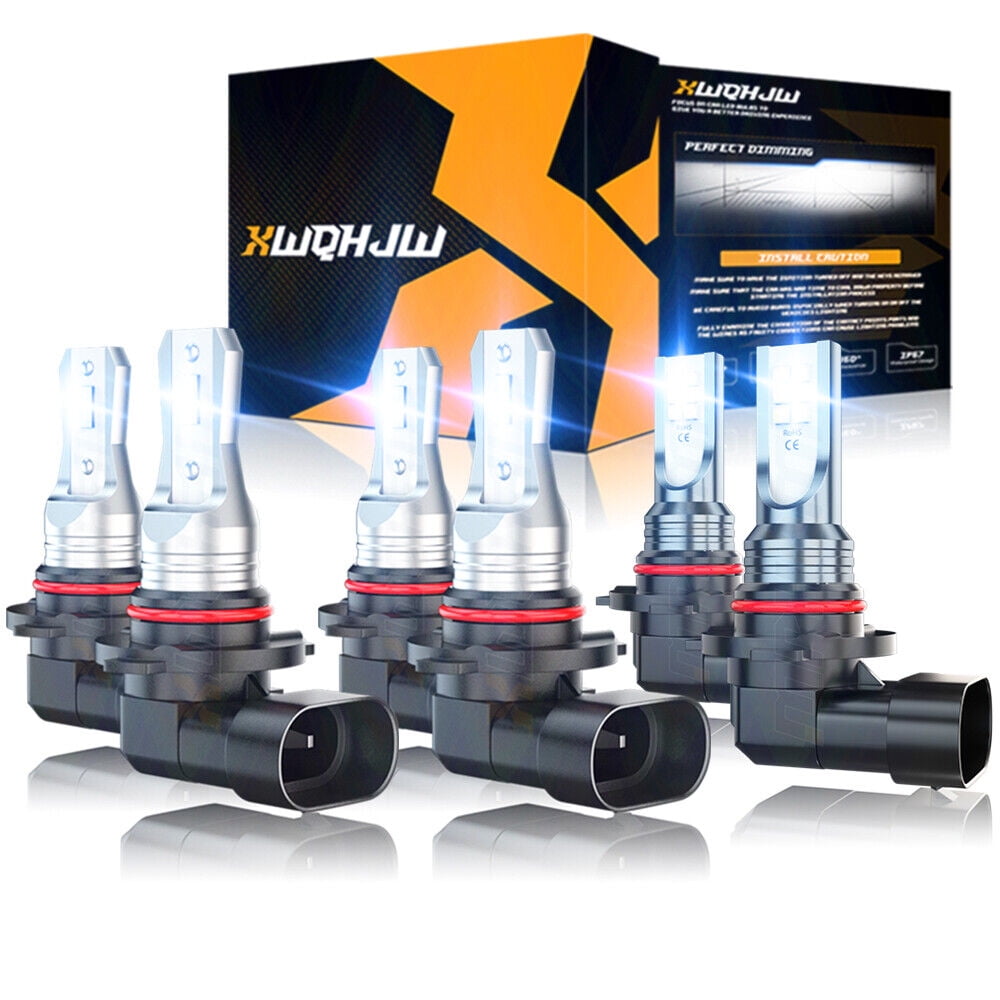 6X LED Headlight Hi/Lo Fog Light Bulb For Chevy Silverado 1500 2500 HD