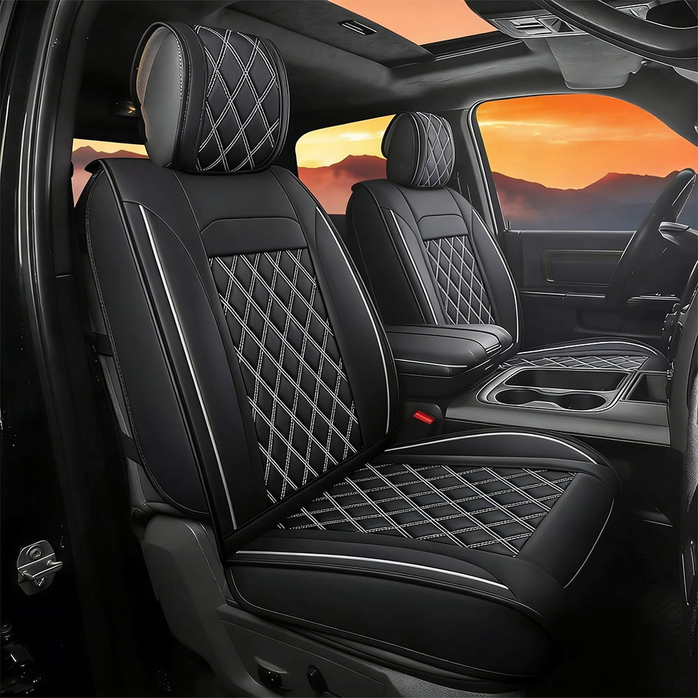 Fit For Dodge Ram 2009-2024 1500 2500 3500 Full Leather Car Seat Covers Custom