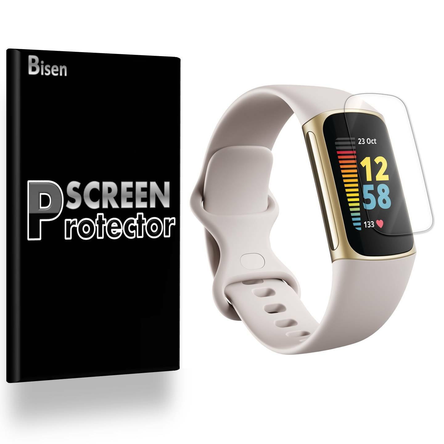 Fit For Fitbit Charge 6 [3-Pack BISEN] Screen Protector, Full Coverage, Edge-To-Edge Protection, HD Clear, Anti-Scratch, Anti-Shock