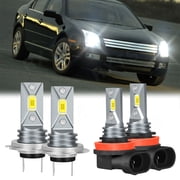Fit For Ford Fusion 2006-2018 LED Headlight Bulbs,H7 High Beam and H11 Low Beam ,Pack of 4