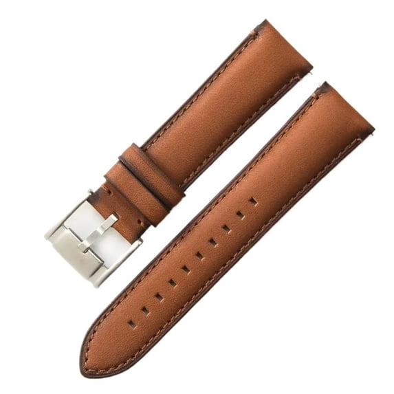 Fit For Fossil Ftw1114 Me3110 Fs5436 Stainless Steel Needle Buckle Soft Genuine Leather Watch Strap 22mm