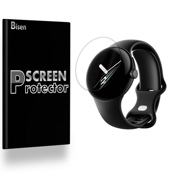 Fit For Google Pixel Watch (2022) [4-Pack BISEN] Screen Protector, Full Coverage, Edge-To-Edge Protection, HD Clear, Anti-Scratch, Anti-Shock