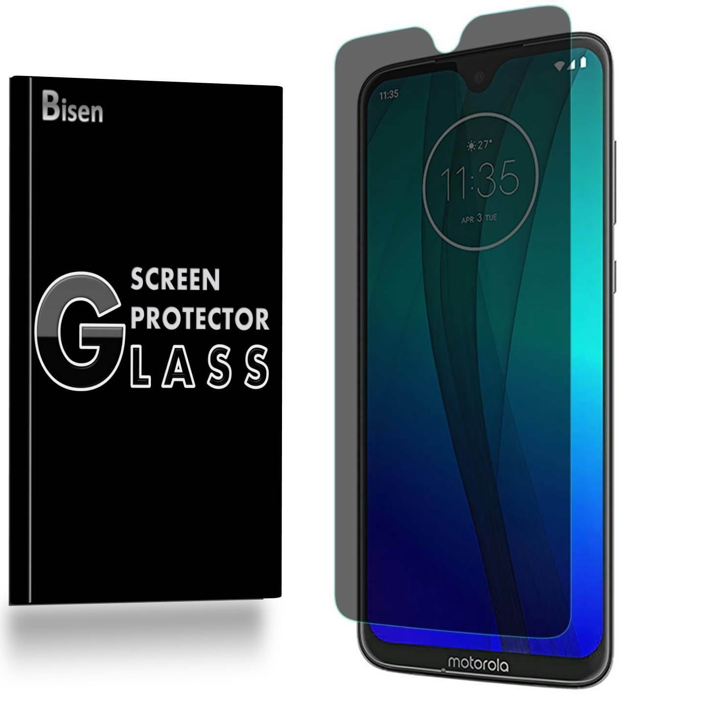 Fit For Motorola Moto G7 [2-Pack BISEN] Privacy Tempered Glass Screen ...