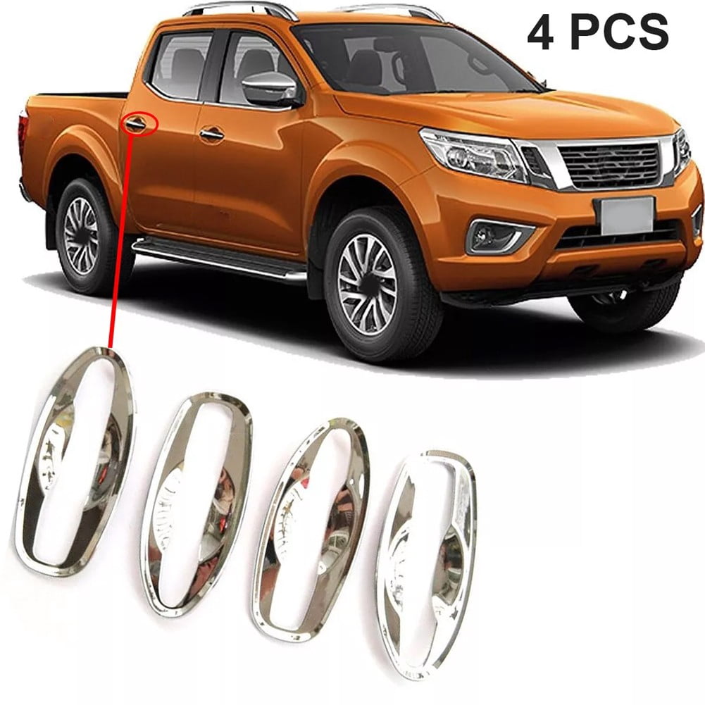 FITT 4-Door Chrome Handle Bowl Cover Set For Nissan Navara Frontier D40 2005-2011 – ABS
