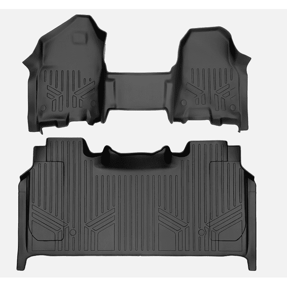 Fit For Ram 1500 Crew Cab 2019-2024 Floor Mats Liner Set With Rear Storage
