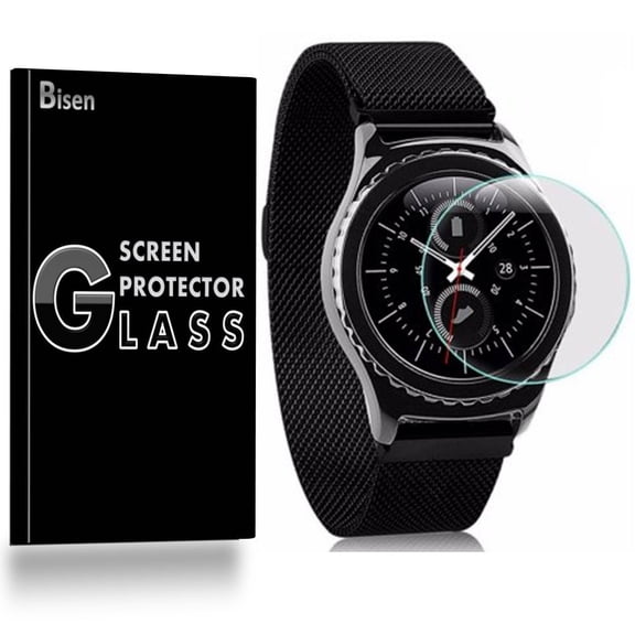 Fit For Samsung Galaxy Watch 4 Classic (46 mm) [3-Pack BISEN] Screen Protector Tempered Glass, 9H Hardness, Anti-Scratch, Anti-Shock, Bubble Free, Shatterproof