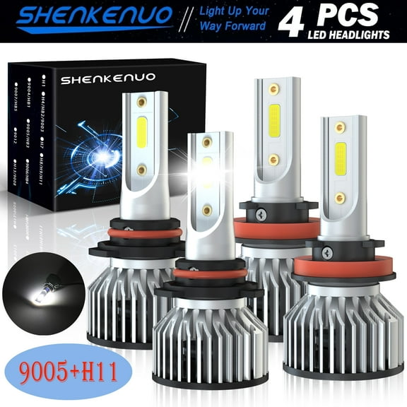 Fit For Toyota 4Runner 2006-2020 Light Bulbs High Performance LED Headlight Bulbs 9005 High Beam+H11 Low Beam Combo,4PCS