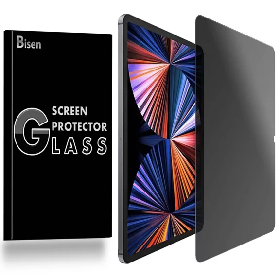 Fit For iPad Pro 11 (7th Gen, 2024) [BISEN] Privacy Anti-Spy Tempered Glass Screen Protector, Anti-Scratch, Anti-Shock, Shatterproof
