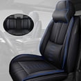 thumbnail image 1 of Fit for Ford Escape 2013, PU Leather 5 Seats Full Set With a Headrest and Lumbar Support Waterproof, Black and Blue Edges Car Seat Covers, Airbag-Compatible, 1 of 7