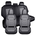 thumbnail image 1 of Fit for Ford Maverick 2026, Black and Gray Car Seat Covers, Faux Leather Full Set of 5 Seats Airbag Compatible Fine Exquisite Workmanship, Pet Car Seat Covers, 1 of 9