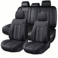 thumbnail image 1 of Fit for Ford Ranger 2024 Seat Cover, Black Car Seat Covers, Premium Leather 5 Piece Full Set Retain Seatbelt Port Protect and Upgrade Seats, Only for Crew Cab and XLT,XL,LARIAT, 1 of 6