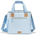 thumbnail image 1 of Fit & Fresh, 24-Can Soft Sided Insulated Cooler Bag, Leak Proof, Portable, Travel, Blue Gingham, 1 of 8