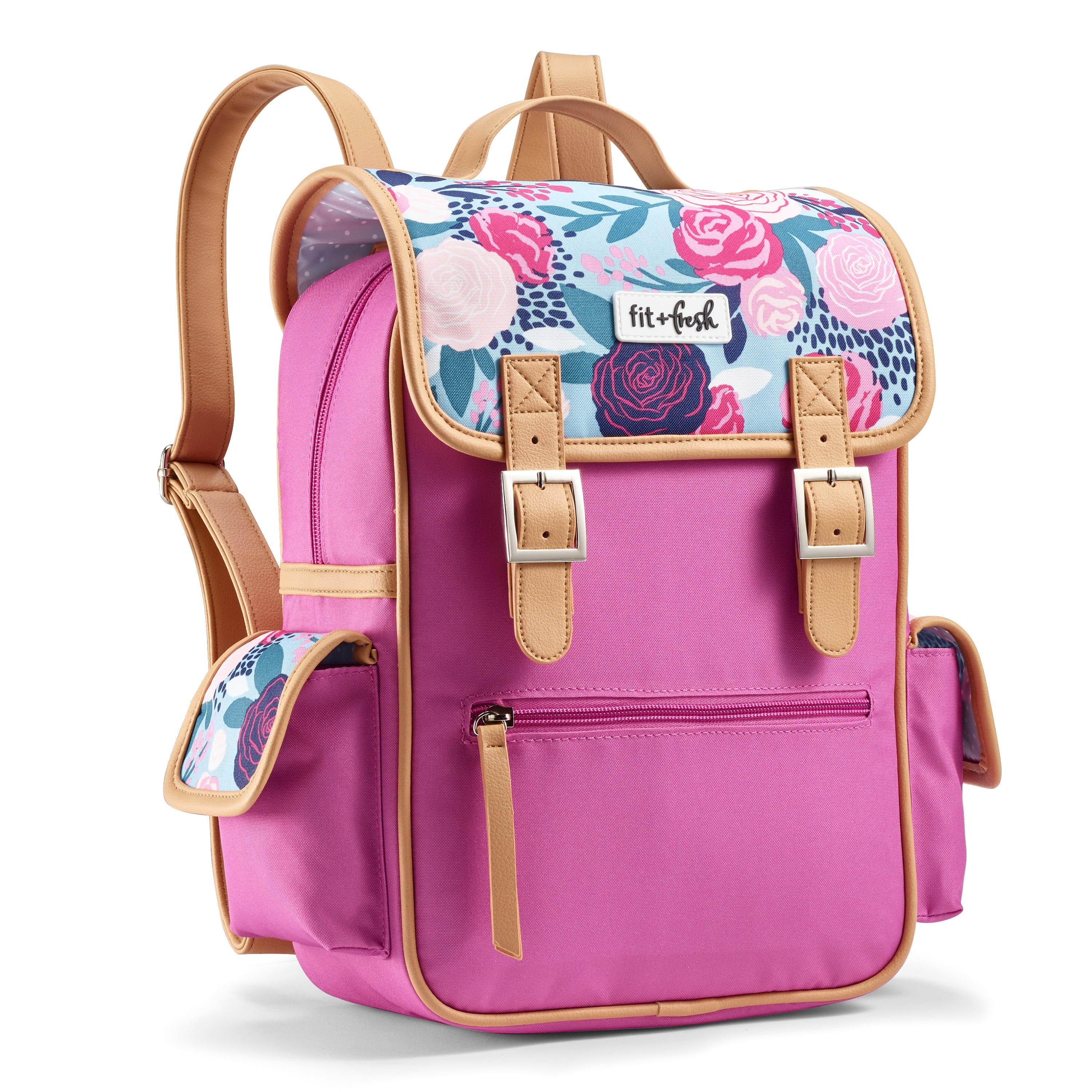 Fit u0026 Fresh 6530FFWB2451 Two Buckle Mini Backpack - Blue Lorella Posy -  Walmart.com
