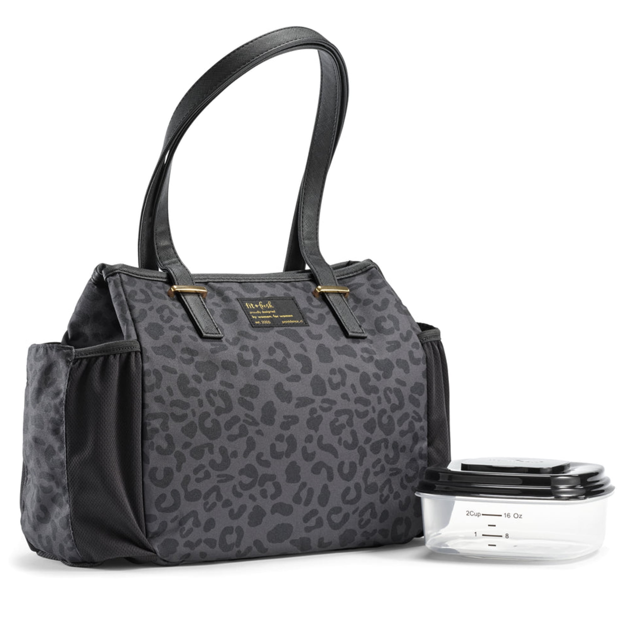 Fit & Fresh 7452TCX3128 Copley Lunch Bag Kit - Cheetah Black