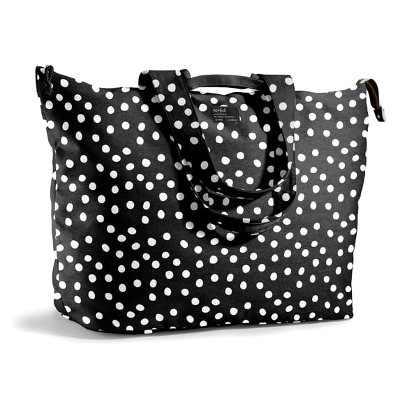 Fit + Fresh All The Things XL Tote Bag, Travel & Overnight Bag, White Dot
