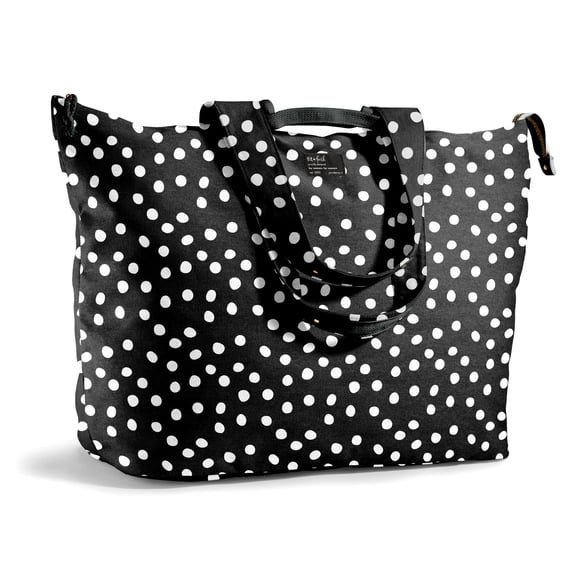 Fit + Fresh All The Things XL Tote Bag, Travel & Overnight Bag, White Dot