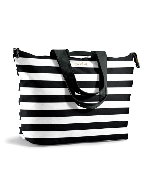 All The Things XL Tote Bag, Travel & Overnight Bag, Black Stripe