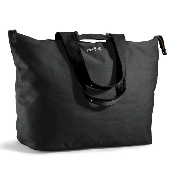 Fit + Fresh All The Things XL Tote Bag, Travel & Overnight Bag, Black