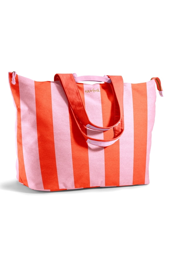 All The Things XL Tote Bag, Travel & Overnight Bag, Pink Stripe