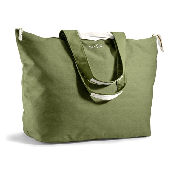 Fit + Fresh All The Things XL Tote Bag, Travel & Overnight Bag, Olive
