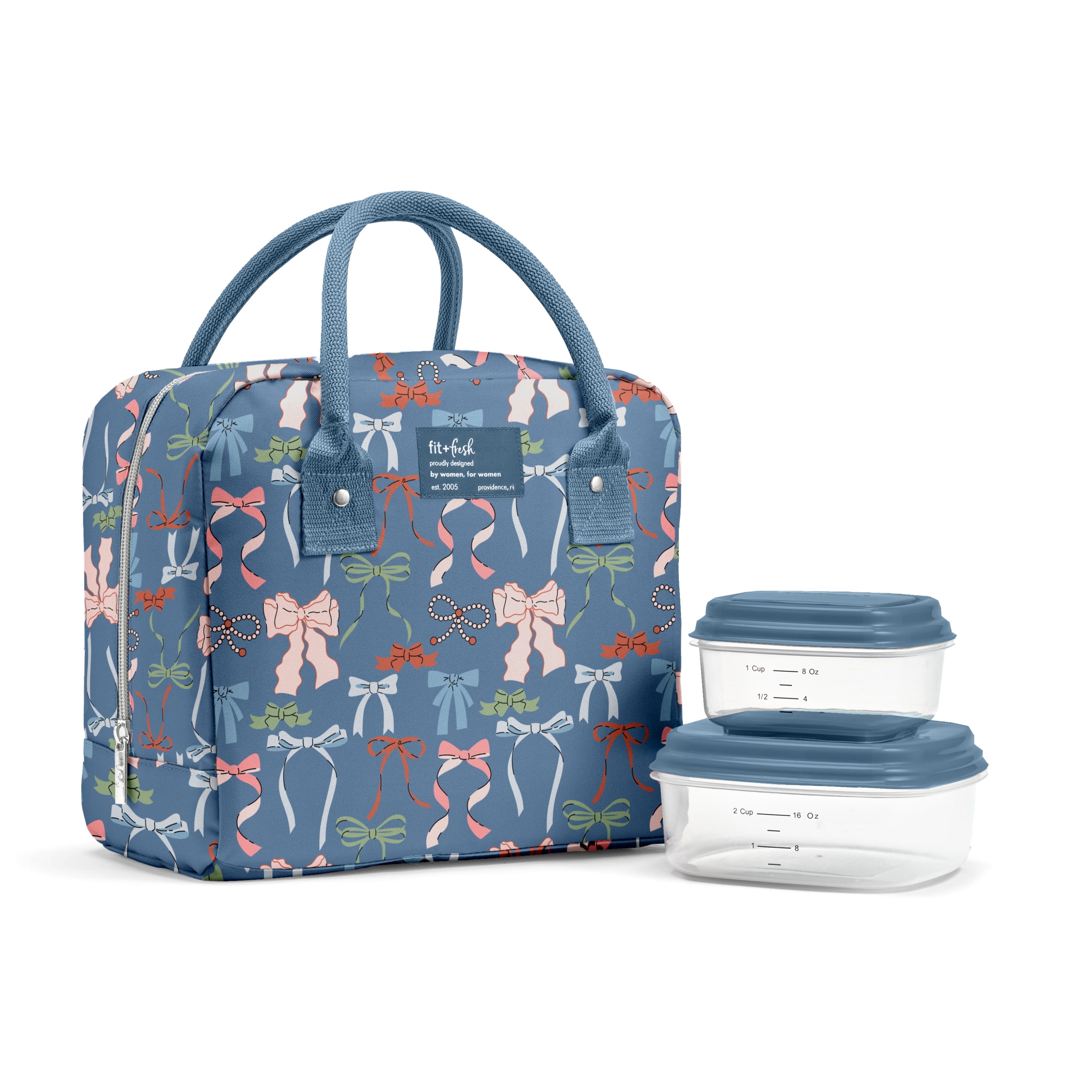Fit + Fresh Bloomington Womens Lunch Bag, Insulated Lunch 