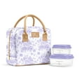thumbnail image 1 of Fit + Fresh Bloomington Womens Lunch Bag, Insulated Lunch Box With Containers, Lavender Floral Toile, 1 of 8
