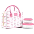thumbnail image 1 of Fit + Fresh Bloomington Womens Lunch Bag, Insulated Lunch Box With Containers, Pink Bows, 1 of 8