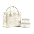 thumbnail image 1 of Fit + Fresh Bloomington Womens Lunch Bag, Insulated Lunch Box With Containers, Tan Floral Toile, 1 of 8