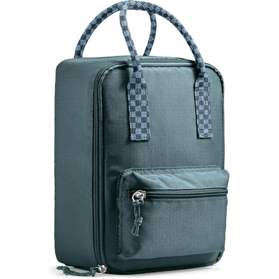 Fit + Fresh Connor Kids Insulated Lunch Tote with Front Zip Pocket, Boulder Gray