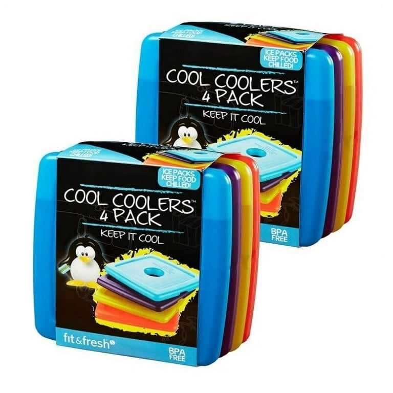Fit & Fresh Cool Coolers da + Blocos de gelo reutilizáveis compactos e  frescos, tema de dia da semana, perfeitos para lancheiras infantis ou  qualquer bolsa de viagem, arco-íris, pacote com 5
