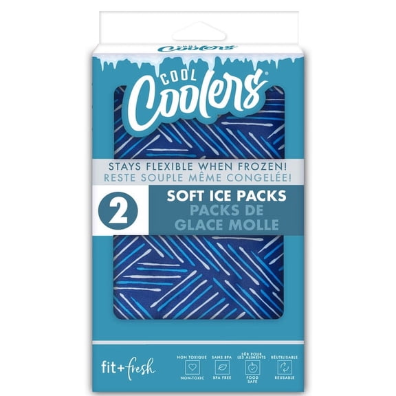 Fit & Fresh Cool Coolers Soft Ice 2 pack - Navy Sketch