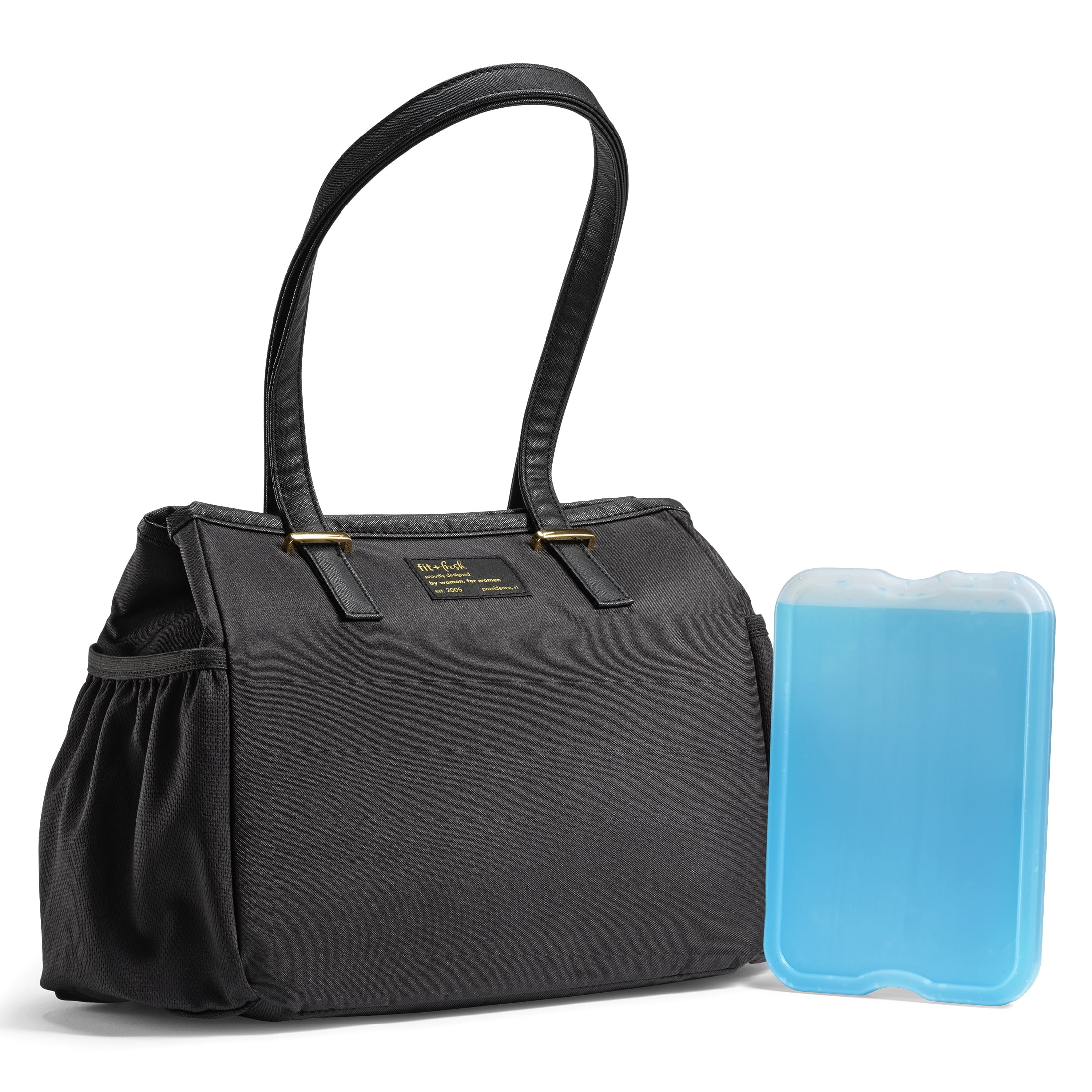☆新品未使用☆ thehightlights lunch more black Large Luncher - Black Vegan Leather | Insulated Lunch Bag, 2+