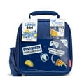 thumbnail image 1 of Fit & Fresh DIY Lunch Bag Reusable/Insulated Polyester Bag Navy with Shoe Charm Slots for Personalization, 1 of 8