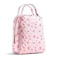 thumbnail image 1 of Fit & Fresh Evelyn Quilted Lunch Bag for Women, Large Lunch Tote, Reusable Insulated Lunch Bag for Work, Stylish Lunch Box, Pink Dainty Flowers, Designed to Help with Daily Commutes, 1 of 10