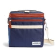thumbnail image 1 of Foundry by Fit+Fresh, 12-Can Soft Insulated Cooler Bag Leak Proof Travel Cooler Navy, 1 of 20