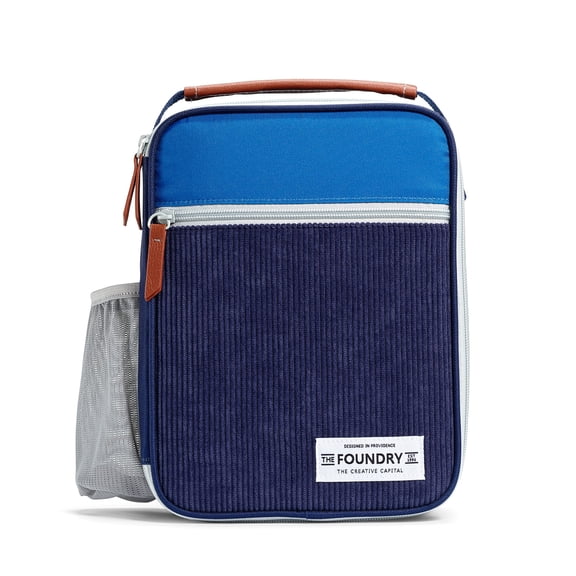 Fit+Fresh Insulated Lunch Bag for Adults, Perfect for Work, Reusable, Thayer Corduroy Blue
