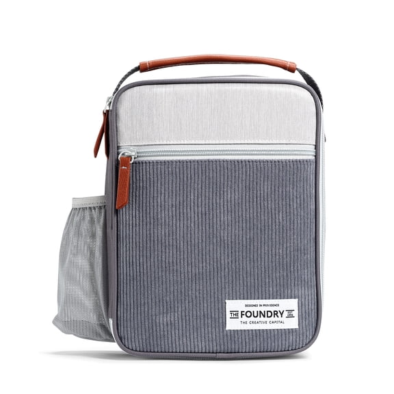 Fit+Fresh Insulated Lunch Bag for Adults, Perfect for Work, Reusable, Thayer Corduroy Grey